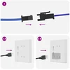 LED juosta 12 vnt. Juoda ir Balta Varis ir plastikas