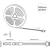 LED juosta 12 vnt. Juoda ir permatoma Varis ir plastikas