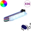 LED juosta 12 vnt. Juoda ir daugiaspalvė Varis ir plastikas