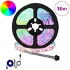 LED juosta 12 vnt. Juoda ir permatoma Varis ir plastikas