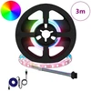 LED juosta 12 vnt. Juoda ir permatoma Varis ir plastikas
