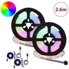 LED juosta 2 pcs Juoda ir permatoma 1300 mm Varis ir plastikas