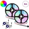 LED juosta 2 pcs Juoda ir permatoma 3000 mm Varis ir plastikas