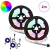 LED juosta 2 pcs Juoda ir permatoma 1000 mm Varis ir plastikas