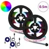 LED juosta 2 pcs Juoda ir permatoma 250 mm Varis ir plastikas