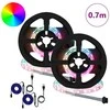 LED juosta 2 pcs Juoda ir permatoma 350 mm Varis ir plastikas