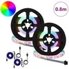 LED juosta 2 pcs Juoda ir permatoma 400 mm Varis ir plastikas