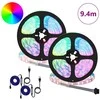 LED juosta 2 pcs Juoda ir permatoma 4700 mm Varis ir plastikas