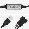 LED juosta 2 vnt. Juoda ir permatoma Varis ir plastikas