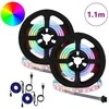 LED juosta 2 vnt. Juoda ir permatoma Varis ir plastikas