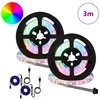 LED juosta 2 vnt. Juoda ir permatoma Varis ir plastikas
