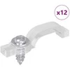 LED Juostos Klipai 23,8 mm 12 pcs Skaidrus Plastikas ir Geležis