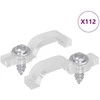 LED Juostos Klipai 23,8 mm 2 pcs Skaidrus Plastikas ir Geležis