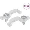 LED Juostos Klipai 23,8 mm 2 vnt. Skaidrus Plastikas ir Geležis