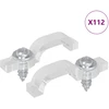 LED Juostos Klipai 23,8 mm 2 vnt. Skaidrus Plastikas ir Geležis