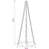 LED kalėdinė eglutė 165 cm 540 LED Šilta balta Plienas Juoda