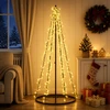 LED kalėdinė eglutė 165 cm 540 LED Šilta balta Plienas Juoda