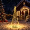 LED kalėdinė eglutė 235 cm 1000 LED Šilta balta Plienas Juoda