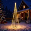 LED kalėdinė eglutė 485 cm 3000 LED Šilta balta Plienas Juoda