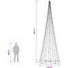 LED kalėdinė eglutė 485 cm 3000 LED Šilta balta Plienas Juoda