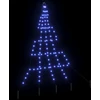 LED Kalėdinė eglutė su žemės kuoleliais Mėlyna 182 cm Metalas