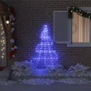 LED Kalėdinė eglutė su žemės kuoleliais Mėlyna 182 cm Metalas