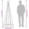 LED Kalėdų eglutė 200 LEDs Šalta Balta 180 cm