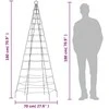 Kalėdų eglutė ant vėliavos stiebo, 180cm, 200 šiltų baltų LED