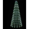 LED Kalėdų medis 150 cm 240 LED Šalta balta Plienas Žalia