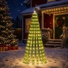 LED Kalėdų medis 150 cm 240 LED Šilta balta Plienas Žalia