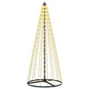 LED Kalėdų medis 165 cm 270 LED Šilta balta Geležis Juoda