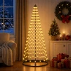 LED Kalėdų medis 165 cm 270 LED Šilta balta Geležis Juoda