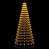LED Kalėdų medis 165 cm 270 LED Šilta balta Geležis Juoda