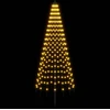 LED Kalėdų medis 165 cm 270 LED Šilta balta Geležis Juoda