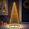 LED Kalėdų medis 165 cm 270 LED Šilta balta Geležis Juoda