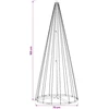 LED Kalėdų medis 165 cm 270 LED Šilta balta Geležis Juoda