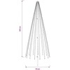 LED Kalėdų medis 165 cm 270 LED Šilta balta Geležis Juoda