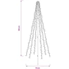 LED Kalėdų medis 165 cm 540 LED Šilta balta Plienas Juoda