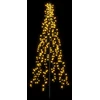 LED Kalėdų medis 165 cm 540 LED Šilta balta Plienas Juoda