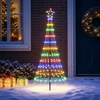 LED Kalėdų medis 180 cm 230 LED Įvairių spalvų Geležis Juoda