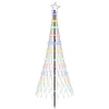 LED Kalėdų medis 180 cm 230 LED Įvairių spalvų Geležis Juoda