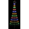 LED Kalėdų medis 180 cm 230 LED Įvairių spalvų Geležis Juoda