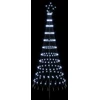 LED Kalėdų medis 180 cm 230 LED Šalta balta Geležis Juoda