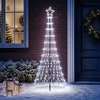 LED Kalėdų medis 180 cm 230 LED Šalta balta Geležis Juoda