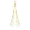 LED Kalėdų medis 180 cm 230 LED Šilta balta Geležis Juoda