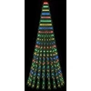 LED Kalėdų medis 220 cm 460 LED Įvairių spalvų Plienas Žalia