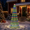 LED Kalėdų medis 220 cm 460 LED Įvairių spalvų Plienas Žalia