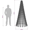 LED Kalėdų medis 220 cm 460 LED Mėlyna Plienas Žalia