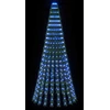 LED Kalėdų medis 220 cm 460 LED Mėlyna Plienas Žalia