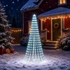 LED Kalėdų medis 220 cm 460 LED Šalta balta Plienas Žalia